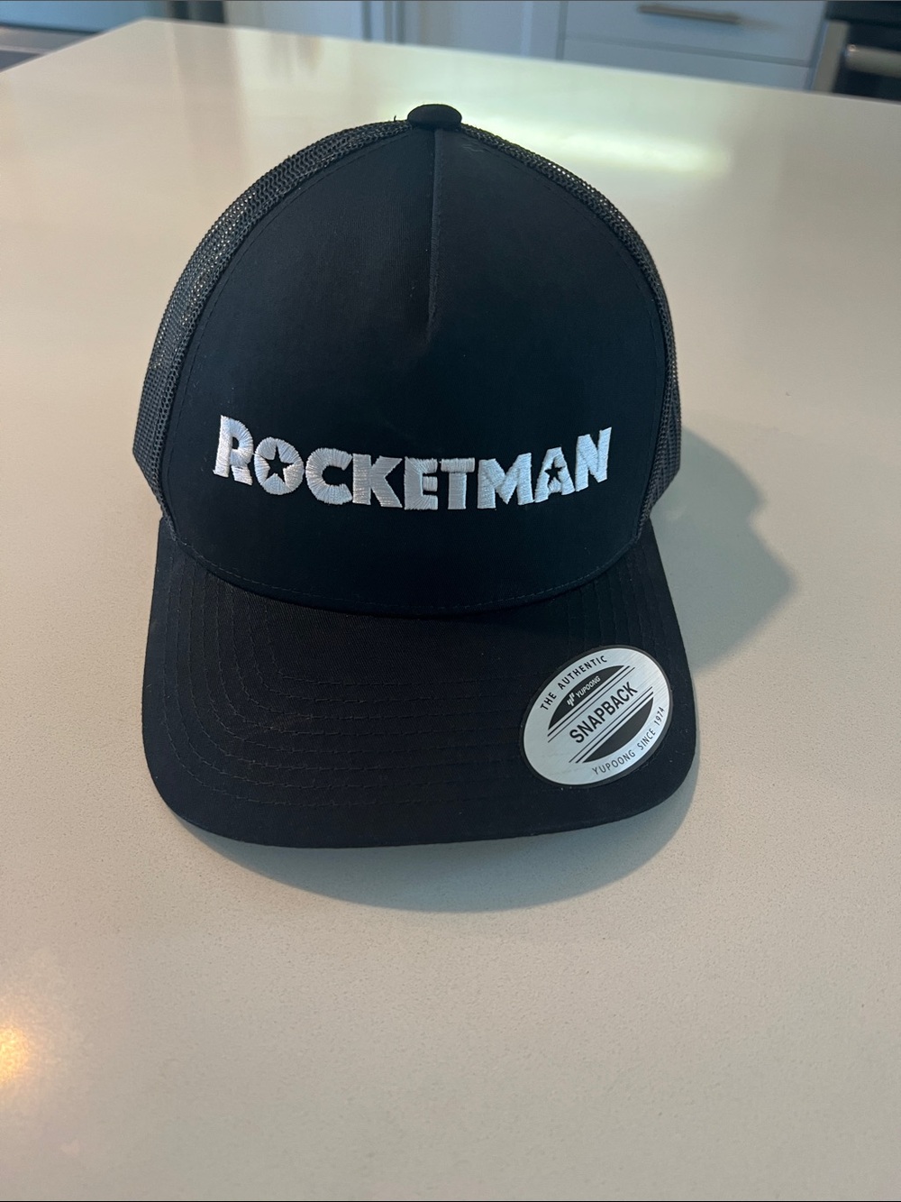 ROCKETMAN Black Snapback Hat